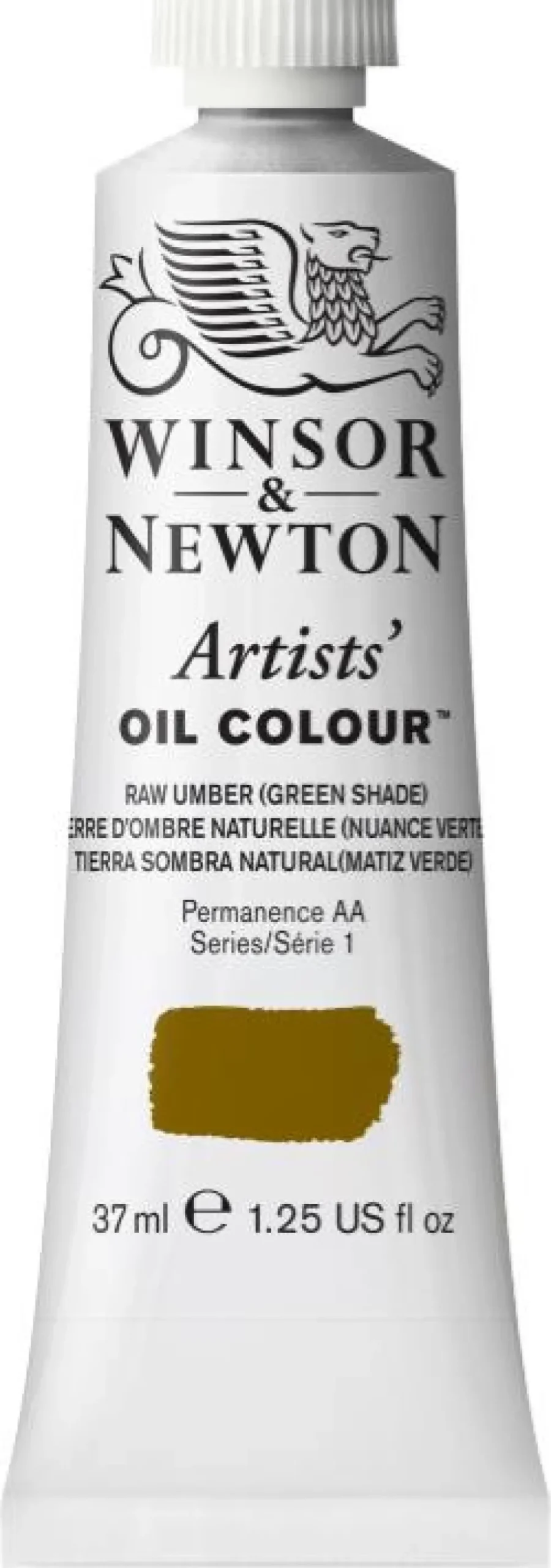 Farba olejna Artists' Oil Colour - Winsor & Newton - Raw Umber Green Shade, 37 ml