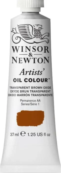 Farba olejna Artists' Oil Colour - Winsor & Newton - Transparent Brown Oxide, 37 ml