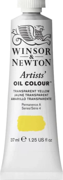 Farba olejna Artists' Oil Colour - Winsor & Newton - Transparent Yellow, 37 ml