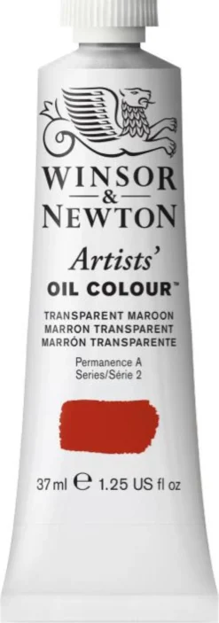 Farba olejna Artists' Oil Colour - Winsor & Newton - Transparent Maroon, 37 ml