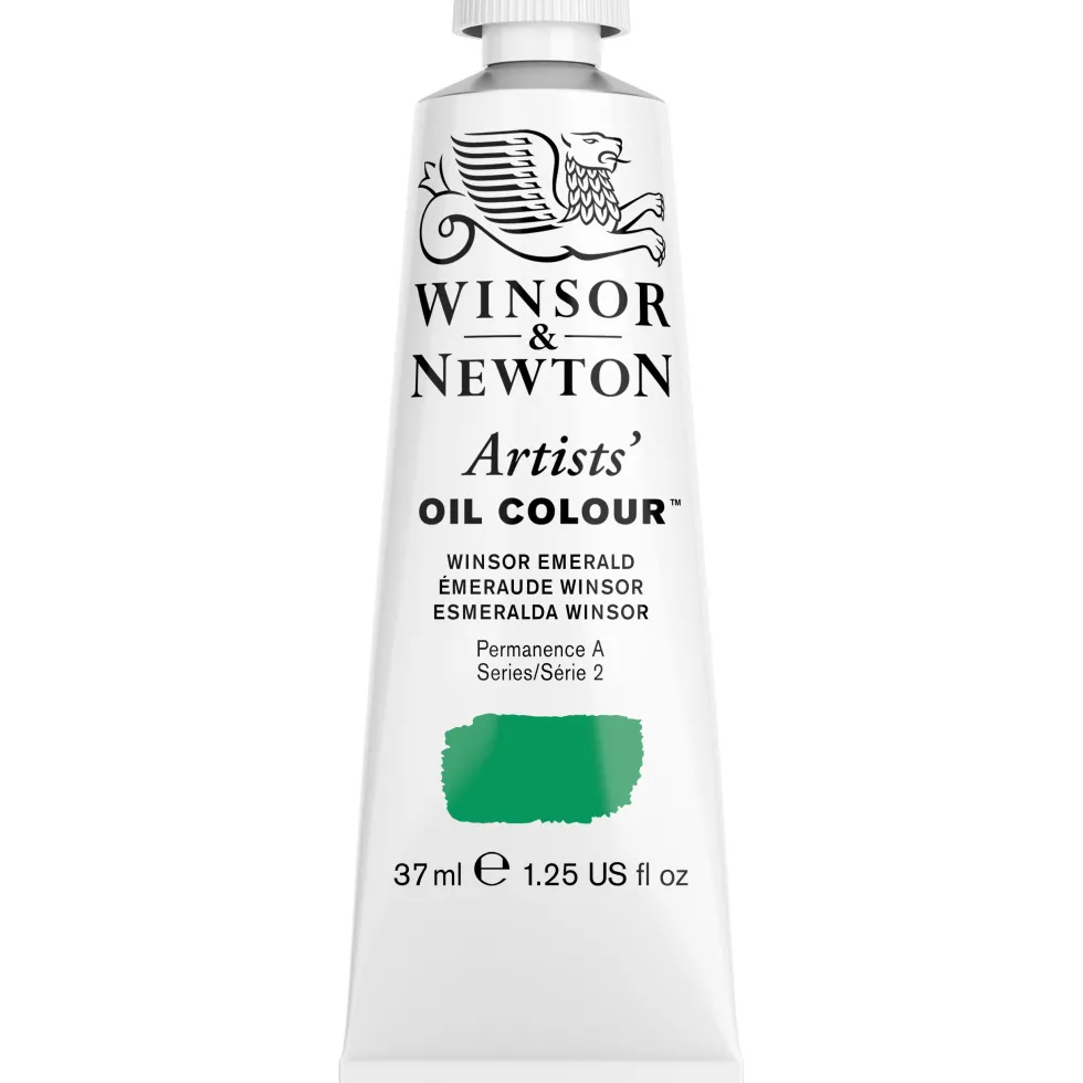 Farba olejna Artists' Oil Colour - Winsor & Newton - Winsor Emerald 37 ml