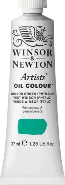 Farba olejna Artists' Oil Colour - Winsor & Newton - Winsor Green Phthalo, 37 ml