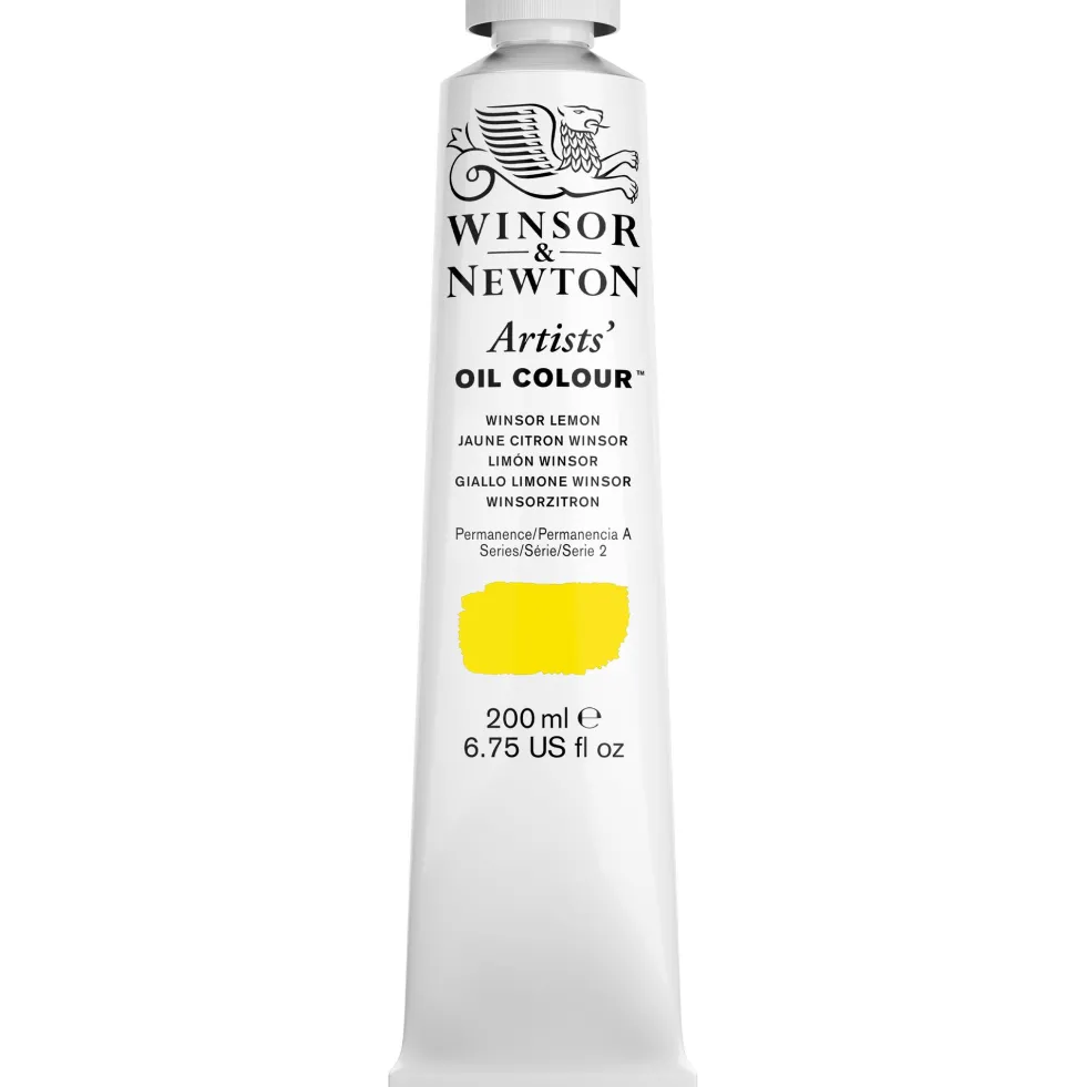 Farba olejna Artists' Oil Colour - Winsor & Newton - Winsor Lemon 200 ml