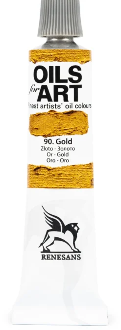 Farba olejna metaliczna Olej for Art - Renesans - 90, złoto, 20 ml