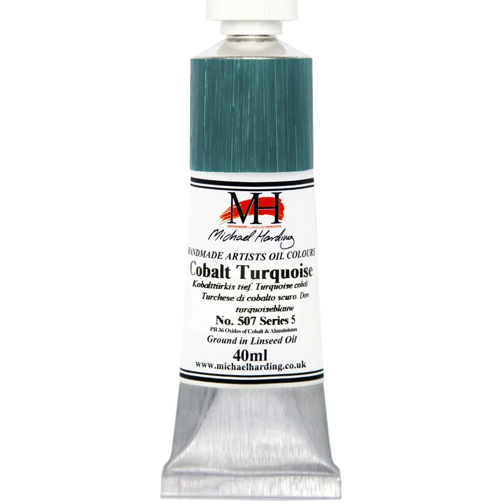 Farba olejna - Michael Harding - 507, Cobalt Turquoise Deep, 40 ml