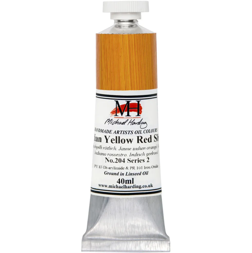 Farba olejna - Michael Harding - 204, Indian Yellow Red Shade, 40 ml