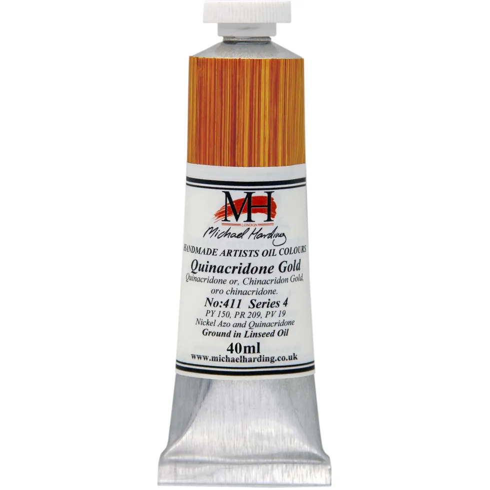 Farba olejna - Michael Harding - 411, Quinacridone Gold, 40 ml