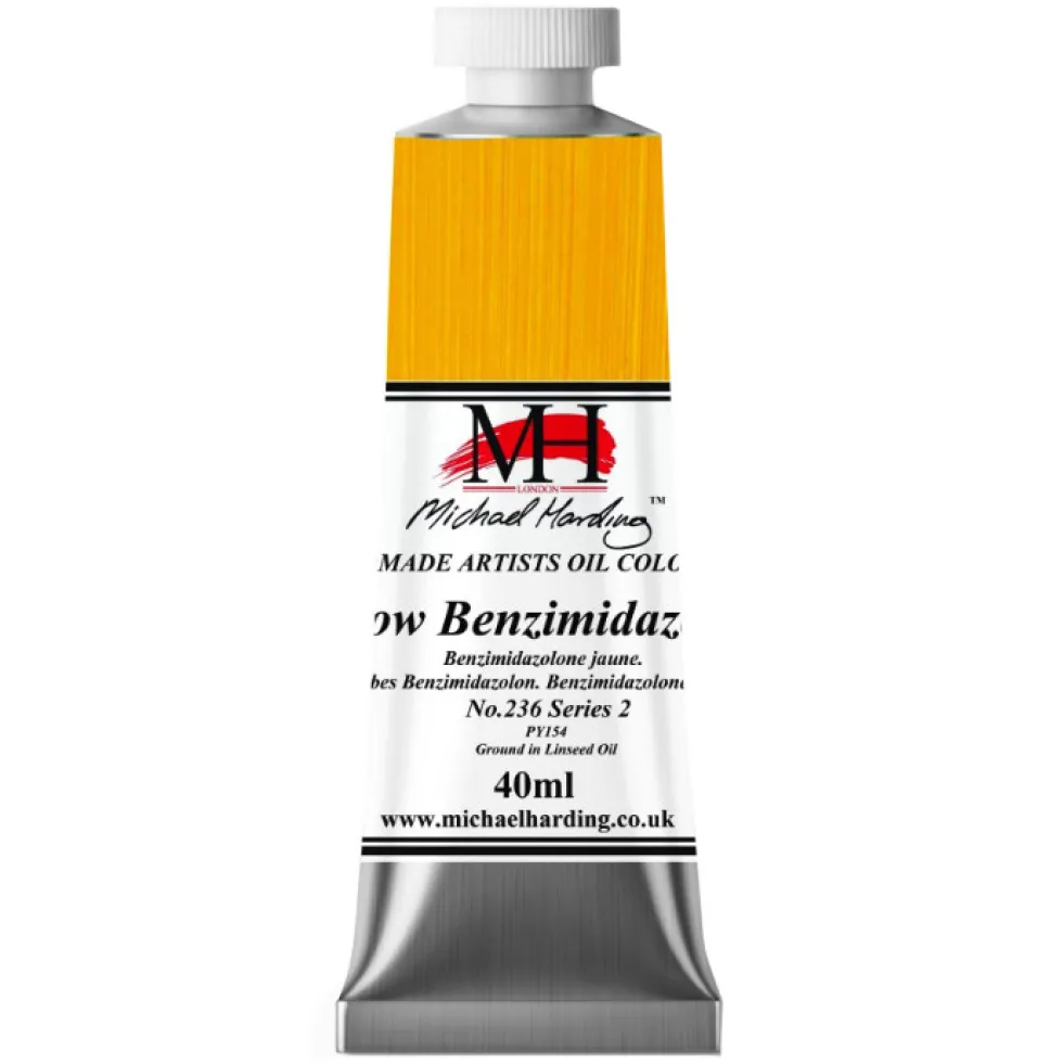 Farba olejna - Michael Harding - 236, Yellow Benzimidazolone, 40 ml