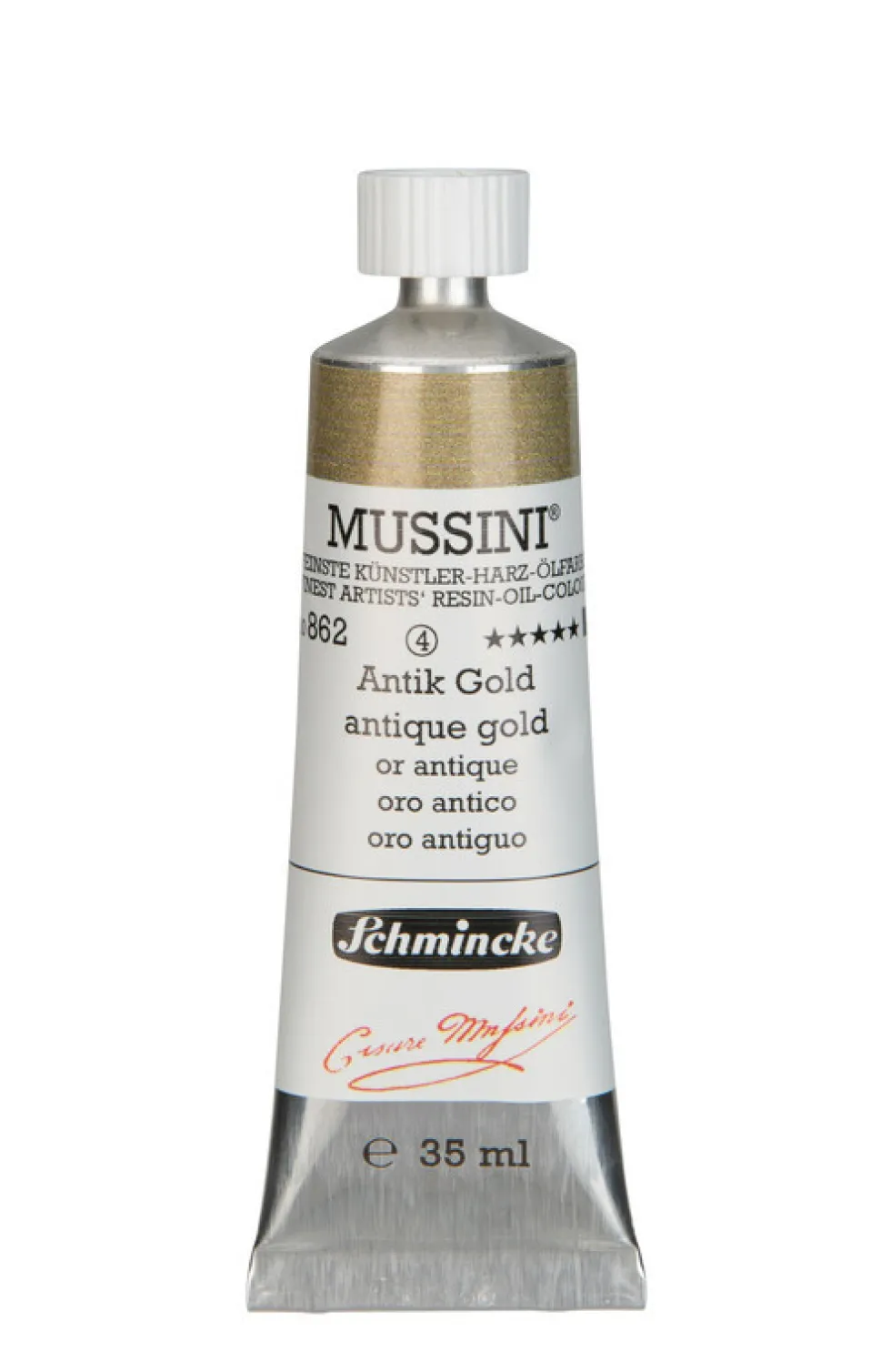 Farba olejna Mussini - Schmincke - 862, Antique Gold, 35 ml