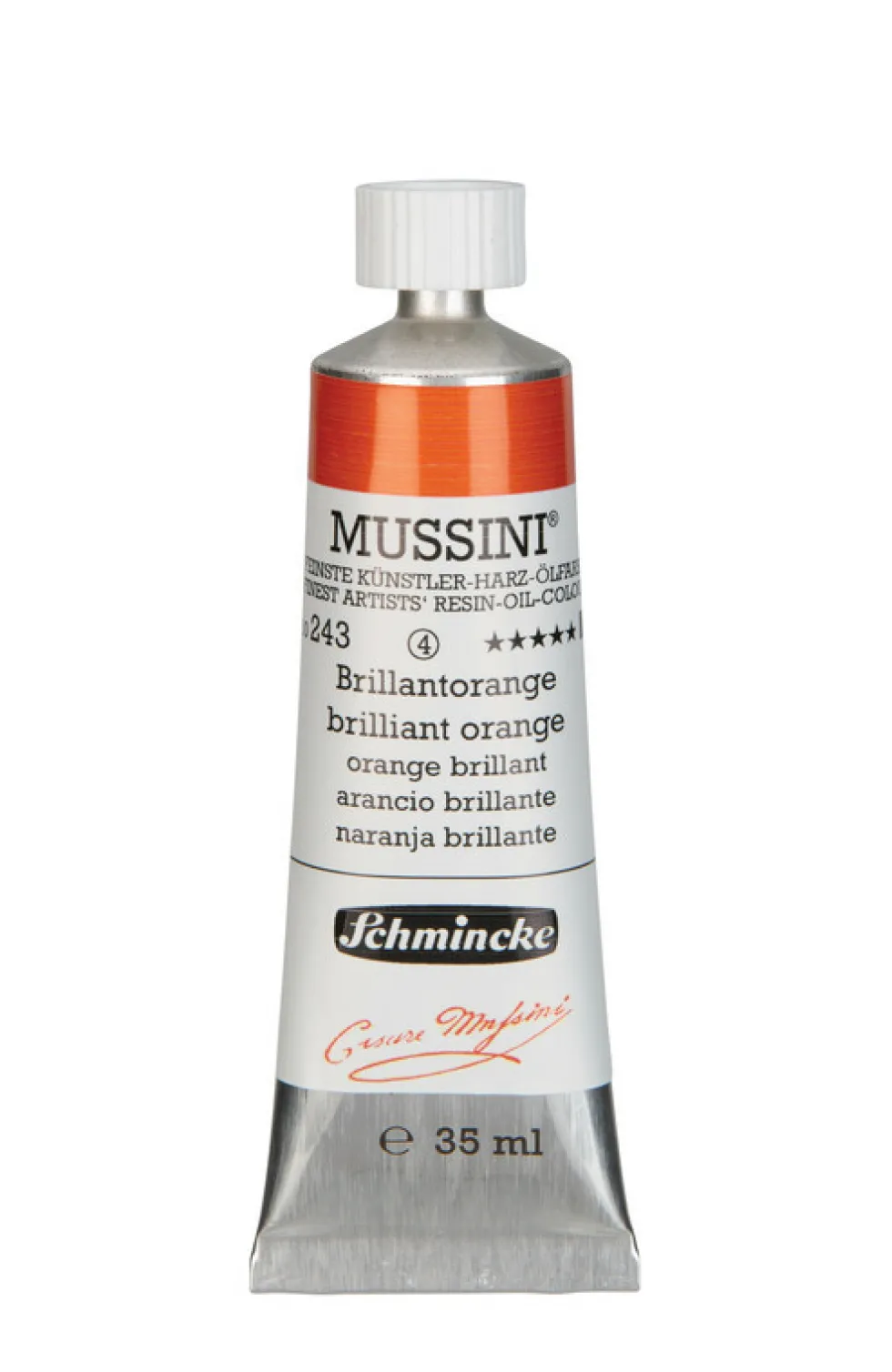 Farba olejna Mussini - Schmincke - 243, Brilliant Orange, 35 ml