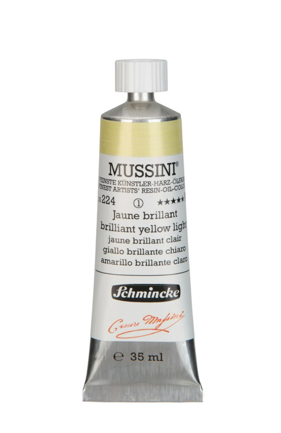 Farba olejna Mussini - Schmincke - 224, Brilliant Yellow Light, 35 ml