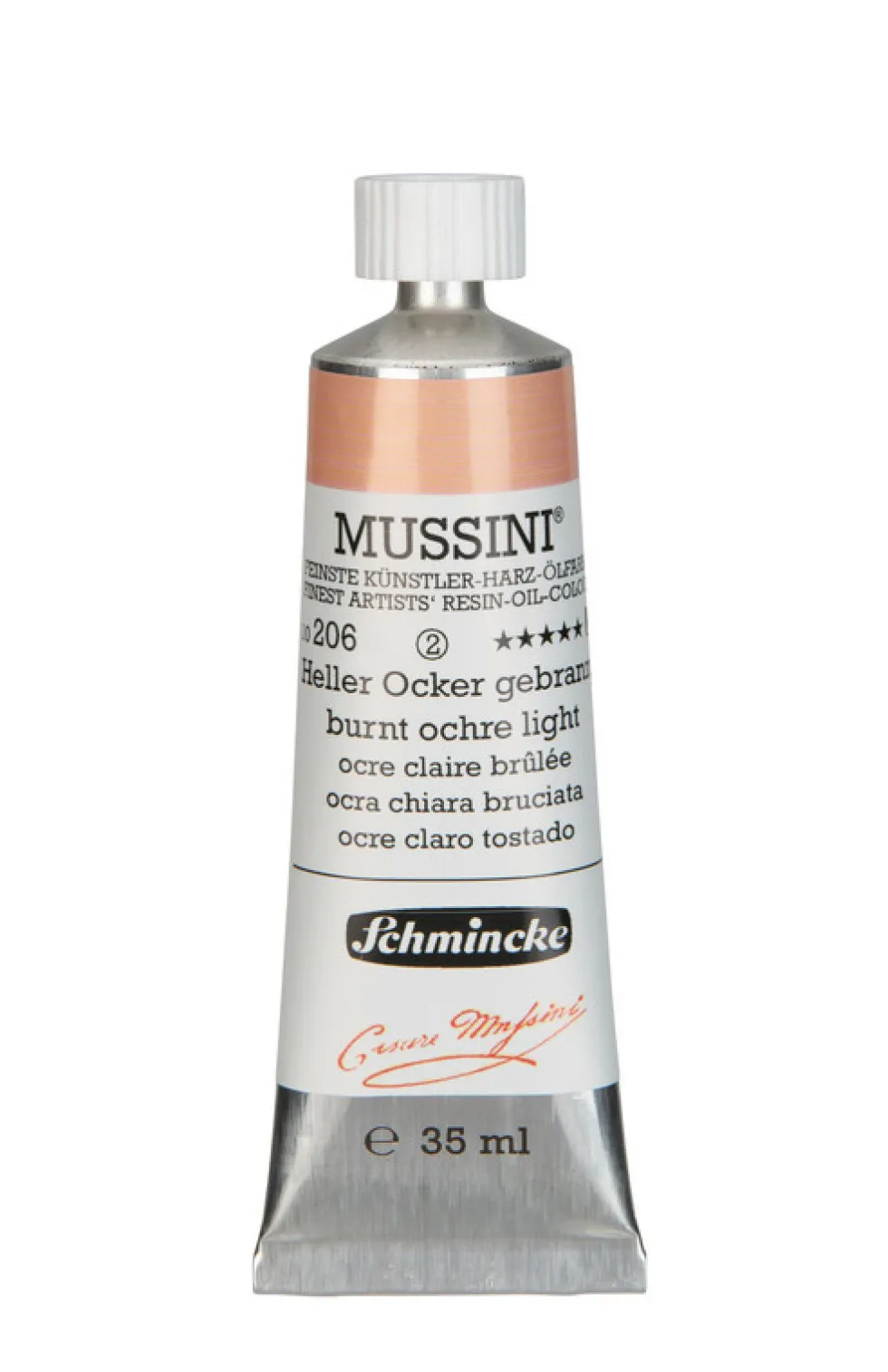 Farba olejna Mussini - Schmincke - 206, Burnt Ochre Light, 35 ml