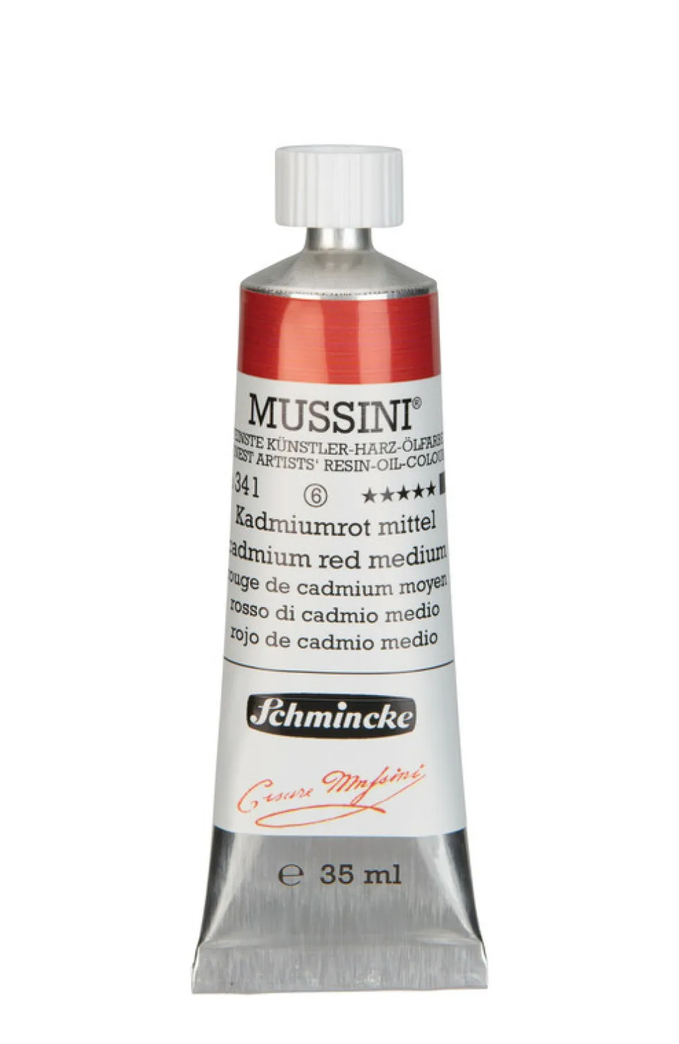 Farba olejna Mussini - Schmincke - 341, Cadmium Red Medium, 35 ml