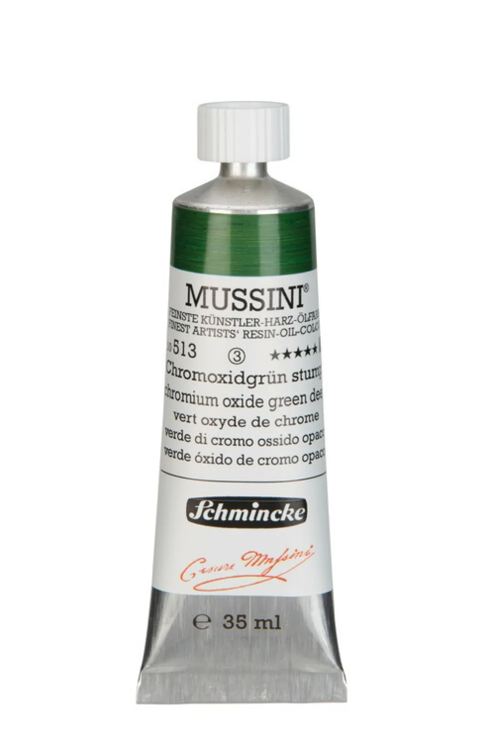 Farba olejna Mussini - Schmincke - 513, Chromium Oxide Green Deep, 35 ml