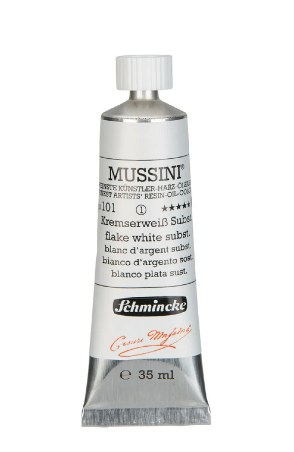 Farba olejna Mussini - Schmincke - 101, Flake White Subst., 35 ml
