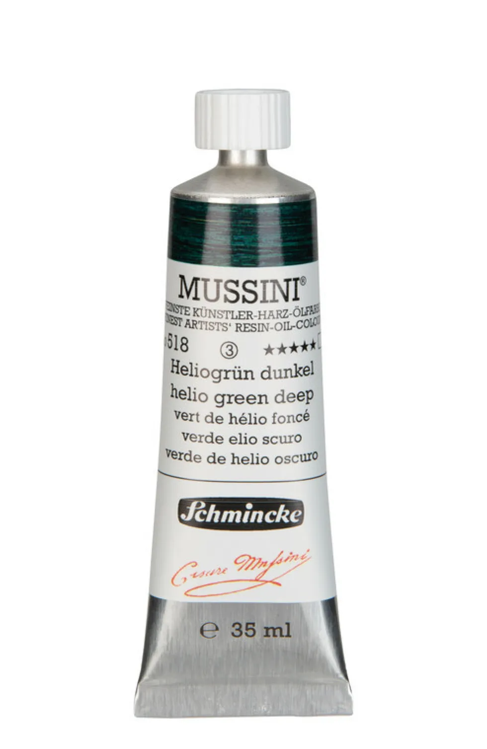 Farba olejna Mussini - Schmincke - 518, Helio Green Deep, 35 ml