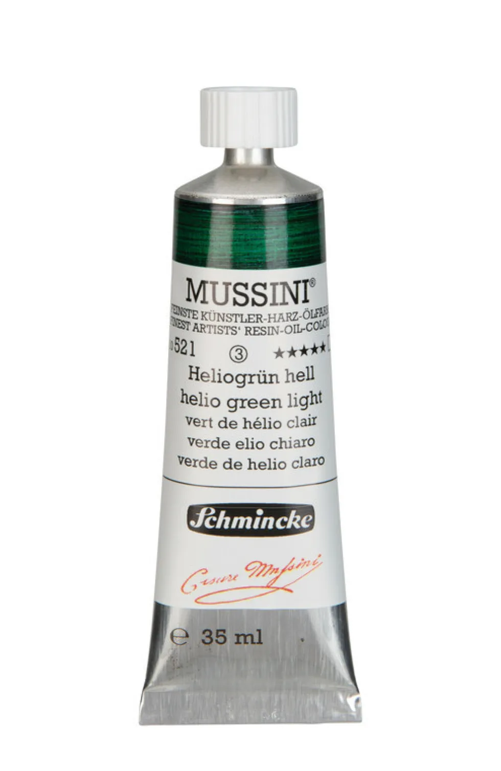 Farba olejna Mussini - Schmincke - 521, Helio Green Light, 35 ml