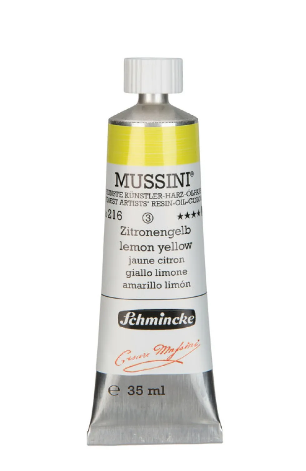 Farba olejna Mussini - Schmincke - 216, Lemon Yellow, 35 ml
