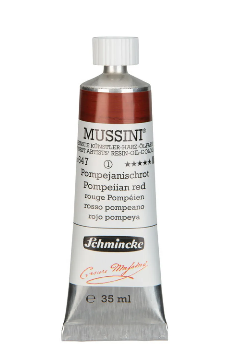 Farba olejna Mussini - Schmincke - 647, Pompeiian Red, 35 ml