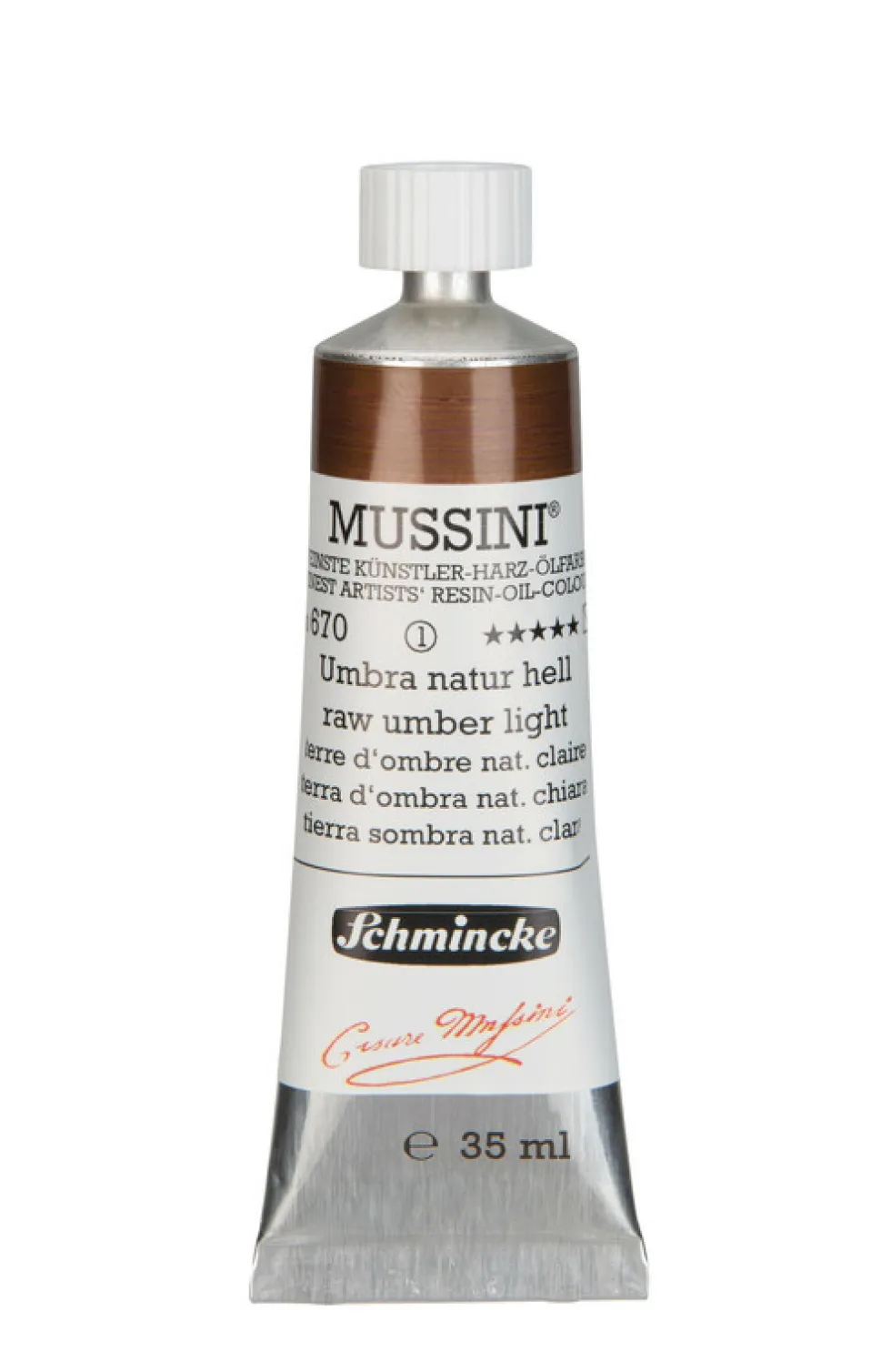 Farba olejna Mussini - Schmincke - 670, Raw Umber Light, 35 ml