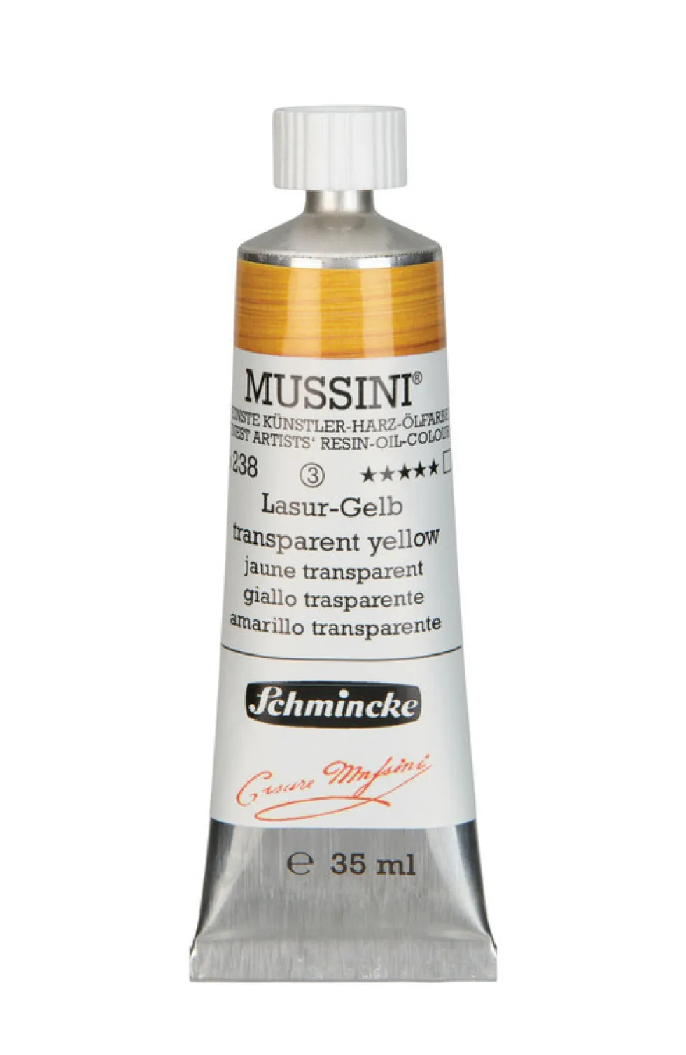 Farba olejna Mussini - Schmincke - 238, Transparent Yellow, 35 ml