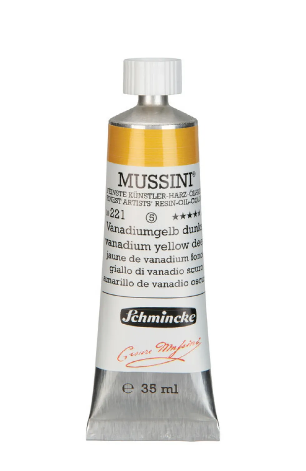 Farba olejna Mussini - Schmincke - 221, Vanadium Yellow Deep, 35 ml