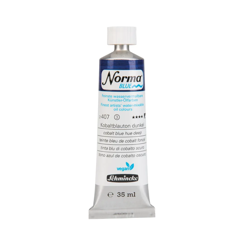 Farba olejna Norma Blue - Schmincke - 407, Cobalt Blue Hue Deep, 35 ml