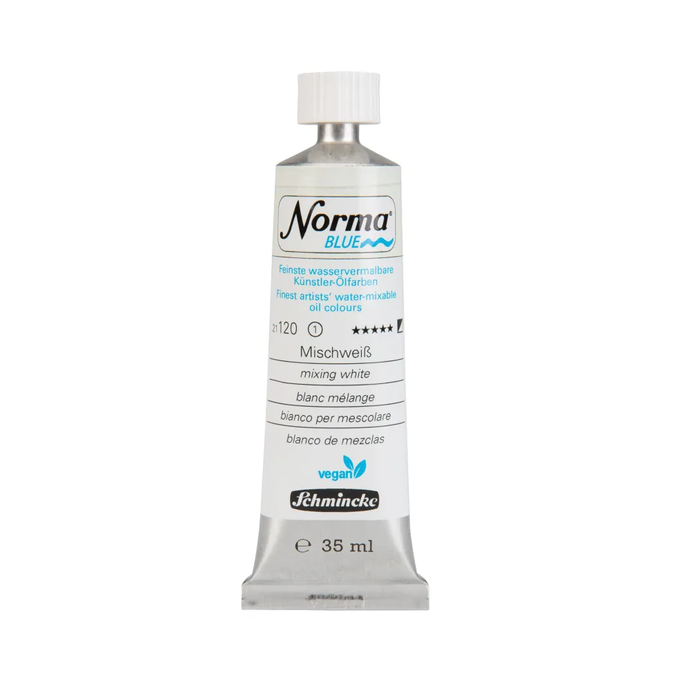 Farba olejna Norma Blue - Schmincke - 120, Mixing White, 35 ml