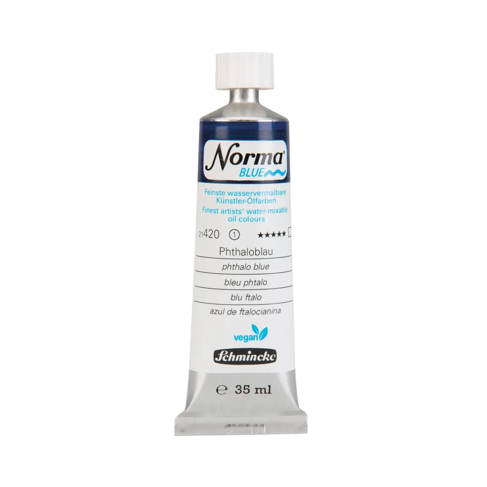 Farba olejna Norma Blue - Schmincke - 420, Phthalo Blue, 35 ml