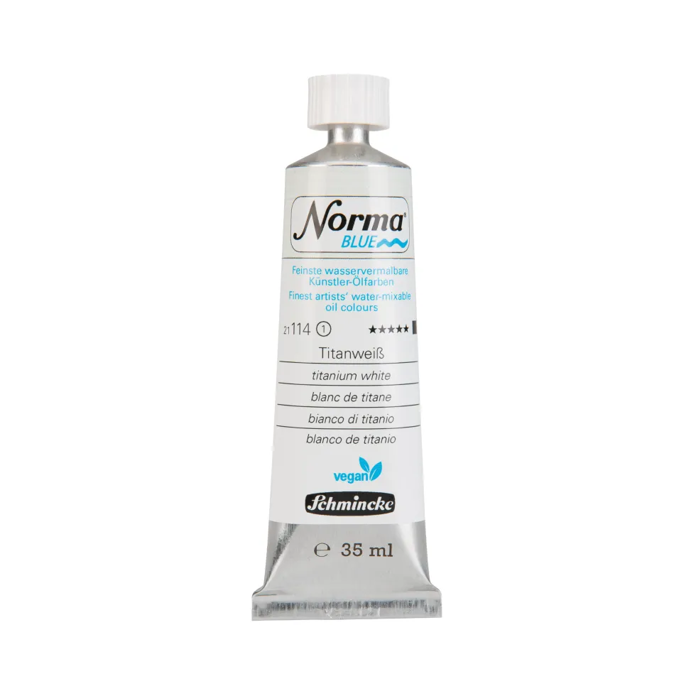 Farba olejna Norma Blue - Schmincke - 114, Titanium White, 35 ml