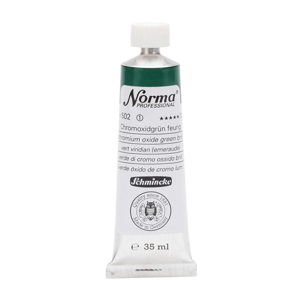Farba olejna Norma Professional - Schmincke - 502, Chromium Oxide Green Brill., 35 ml