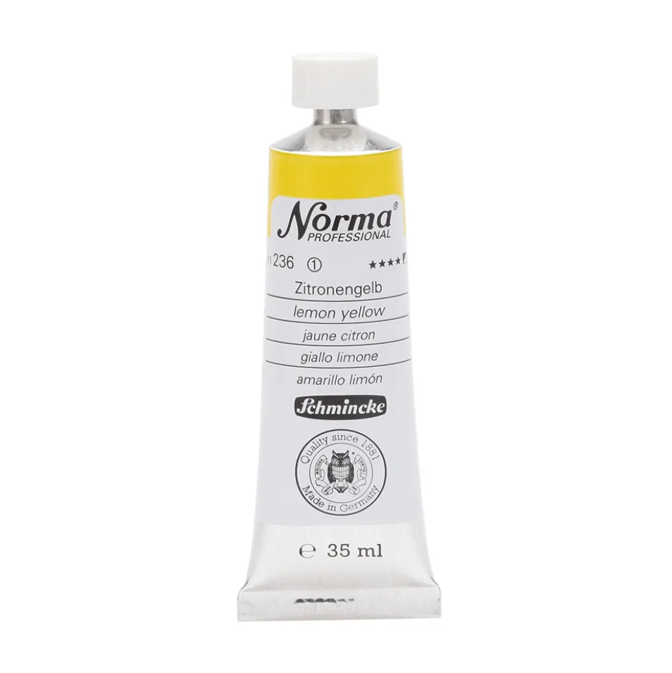 Farba olejna Norma Professional - Schmincke - 236, Lemon Yellow, 35 ml