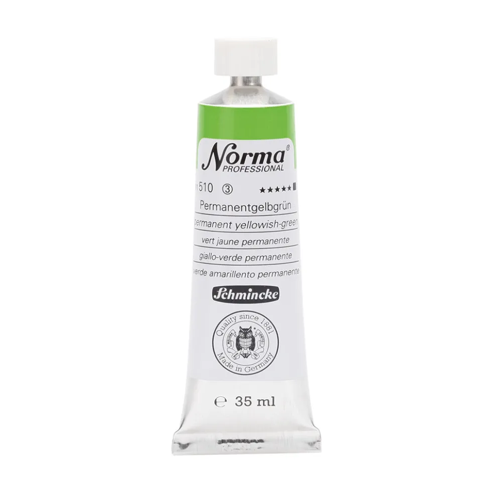 Farba olejna Norma Professional - Schmincke - 510, Permanent Yellowish-Green, 35 ml