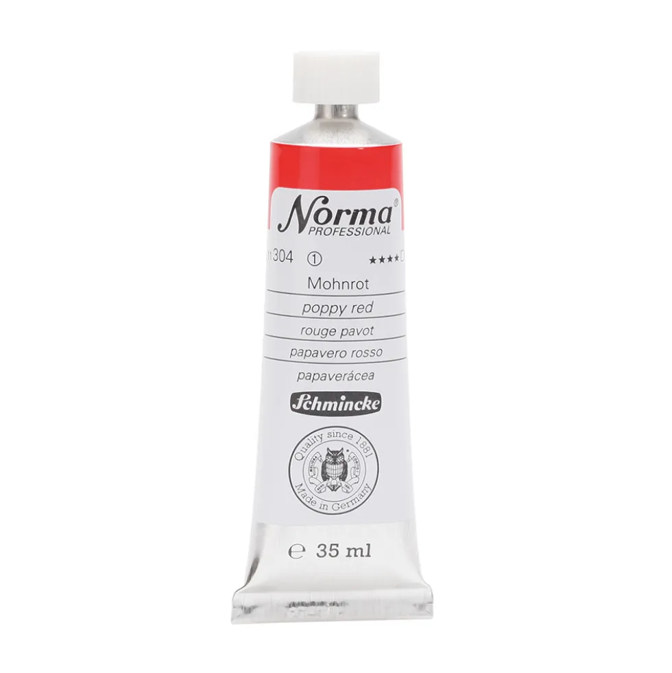 Farba olejna Norma Professional - Schmincke - 304, Poppy Red, 35 ml