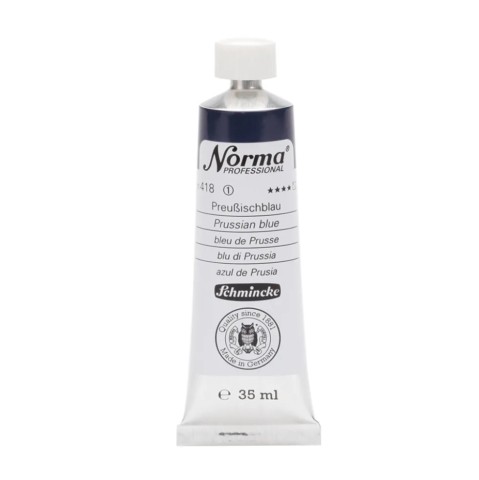 Farba olejna Norma Professional - Schmincke - 418, Prussian Blue, 35 ml