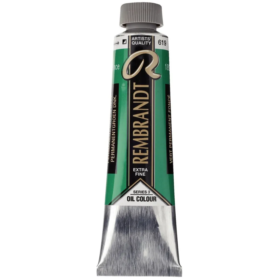 Farba olejna - Rembrandt - Permanent Green Deep, 40 ml