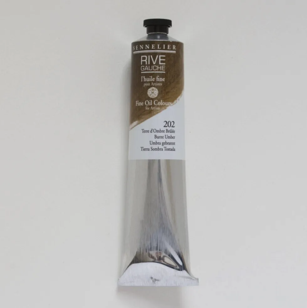 Farba olejna Rive Gauche - Sennelier - 202, Burnt Umber, 200 ml