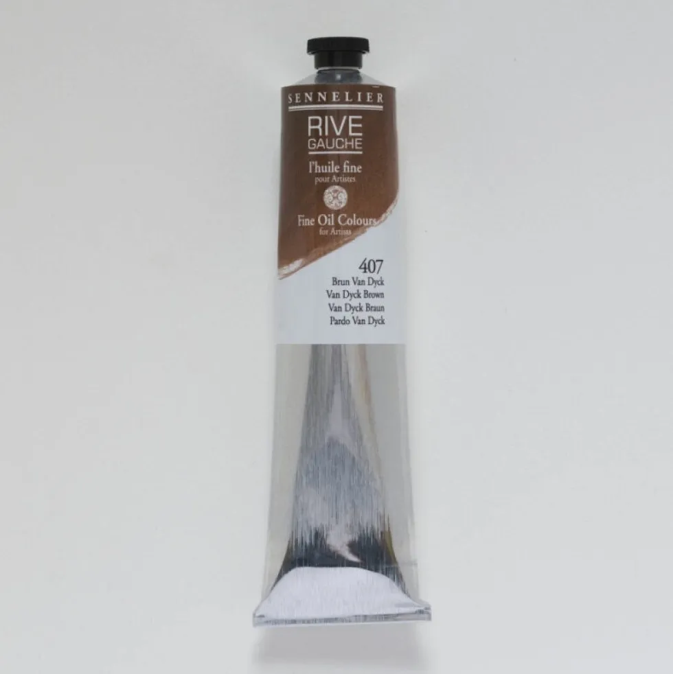 Farba olejna Rive Gauche - Sennelier - 407, Van Dyck Brown, 200 ml