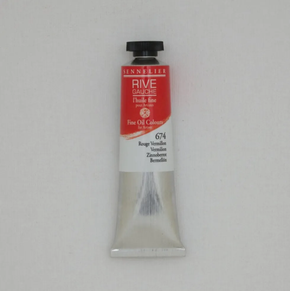 Farba olejna Rive Gauche - Sennelier - 674, Vermilion, 40 ml