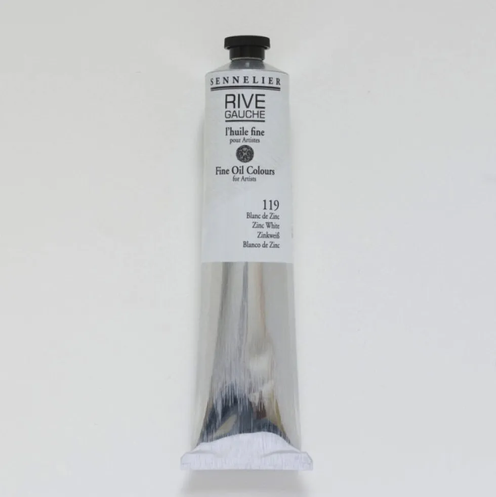 Farba olejna Rive Gauche - Sennelier - 119, Zinc White, 200 ml