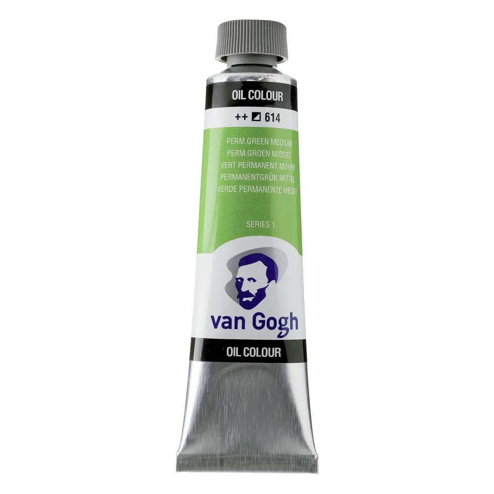 Farba olejna - Van Gogh - Permanent Green Medium, 40 ml