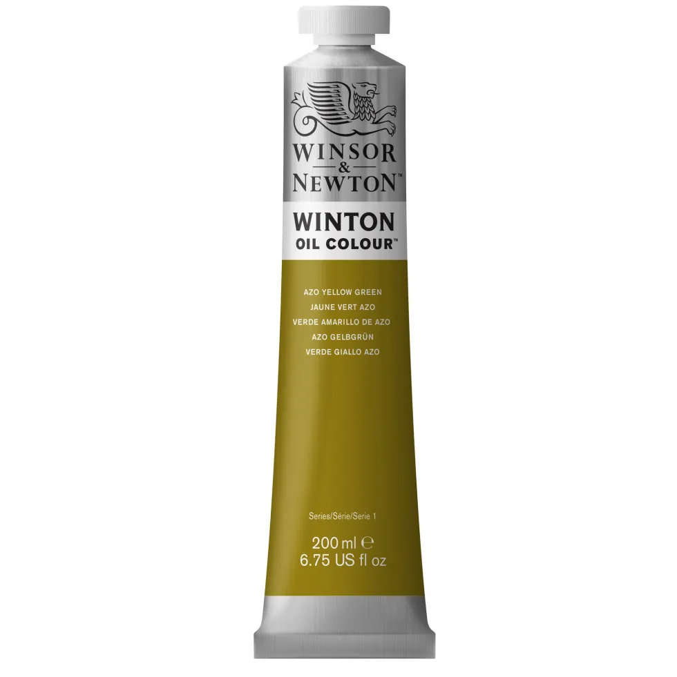 Farba olejna Winton Oil Colour - Winsor & Newton - Azo Yellow Green, 200 ml