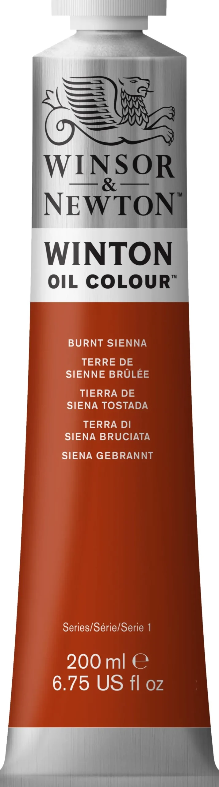 Farba olejna Winton Oil Colour - Winsor & Newton - burnt sienna, 200 ml
