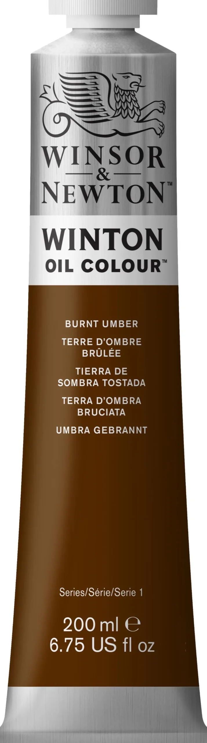 Farba olejna Winton Oil Colour - Winsor & Newton - burnt umber, 200 ml