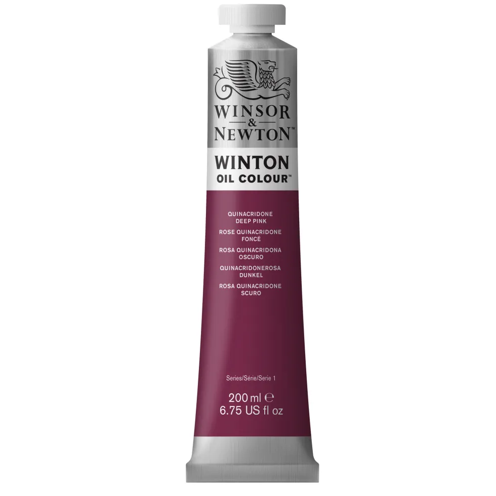 Farba olejna Winton Oil Colour - Winsor & Newton - Quinacridone Deep Pink, 200 ml