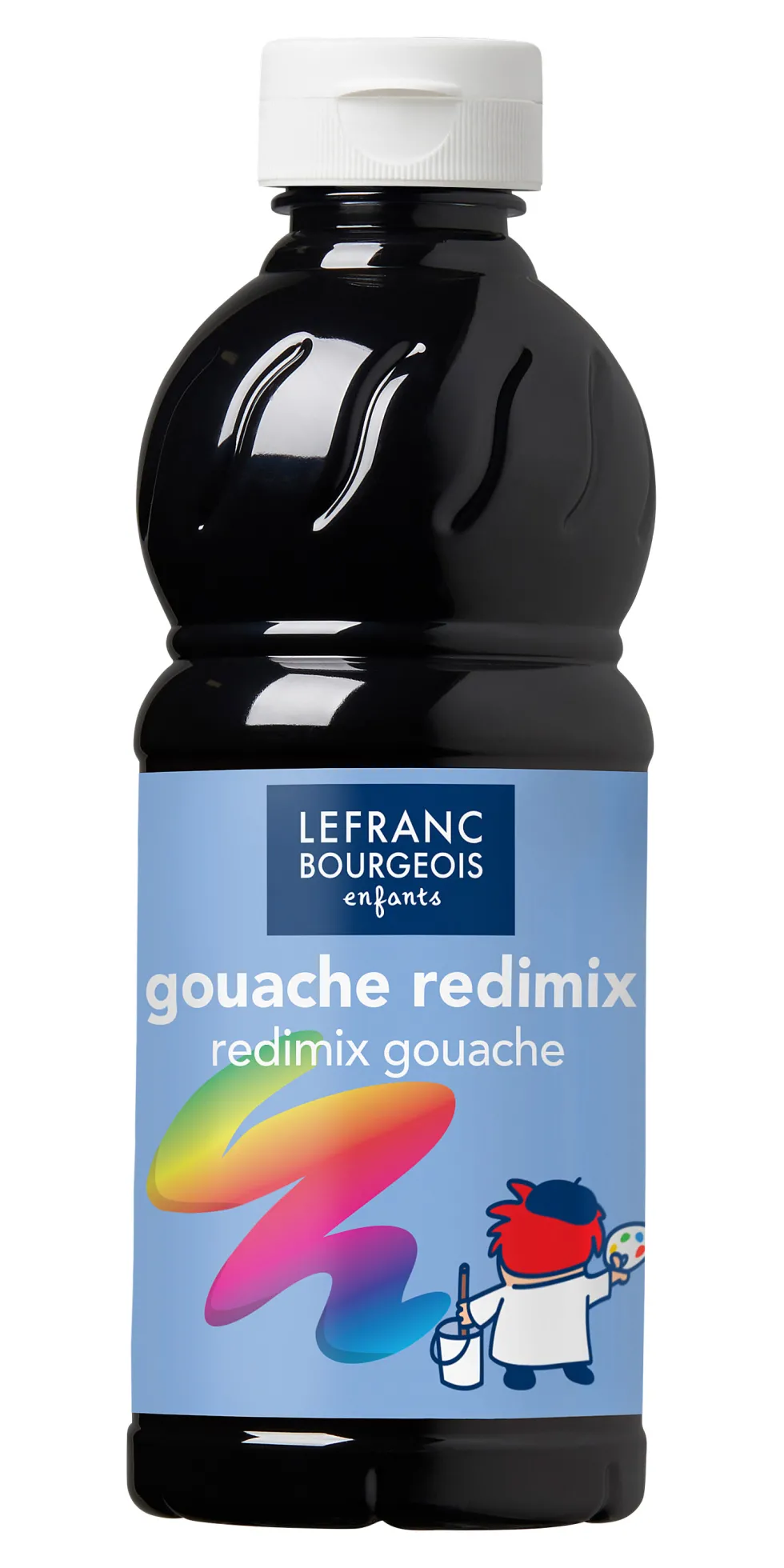 Farba plakatowa - Lefranc & Bourgeois - czarna, 500 ml