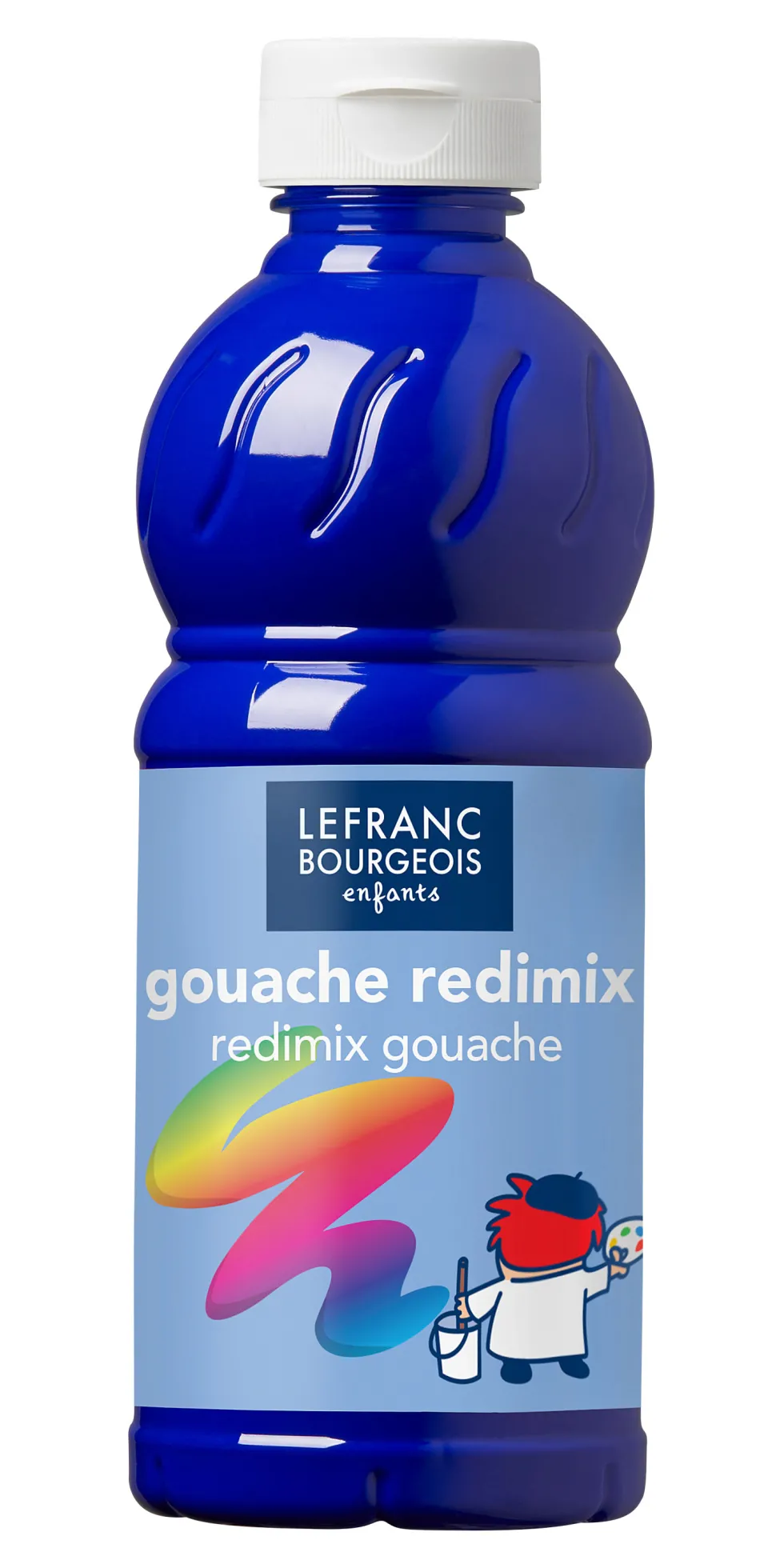 Farba plakatowa - Lefranc & Bourgeois - niebieska, 500 ml