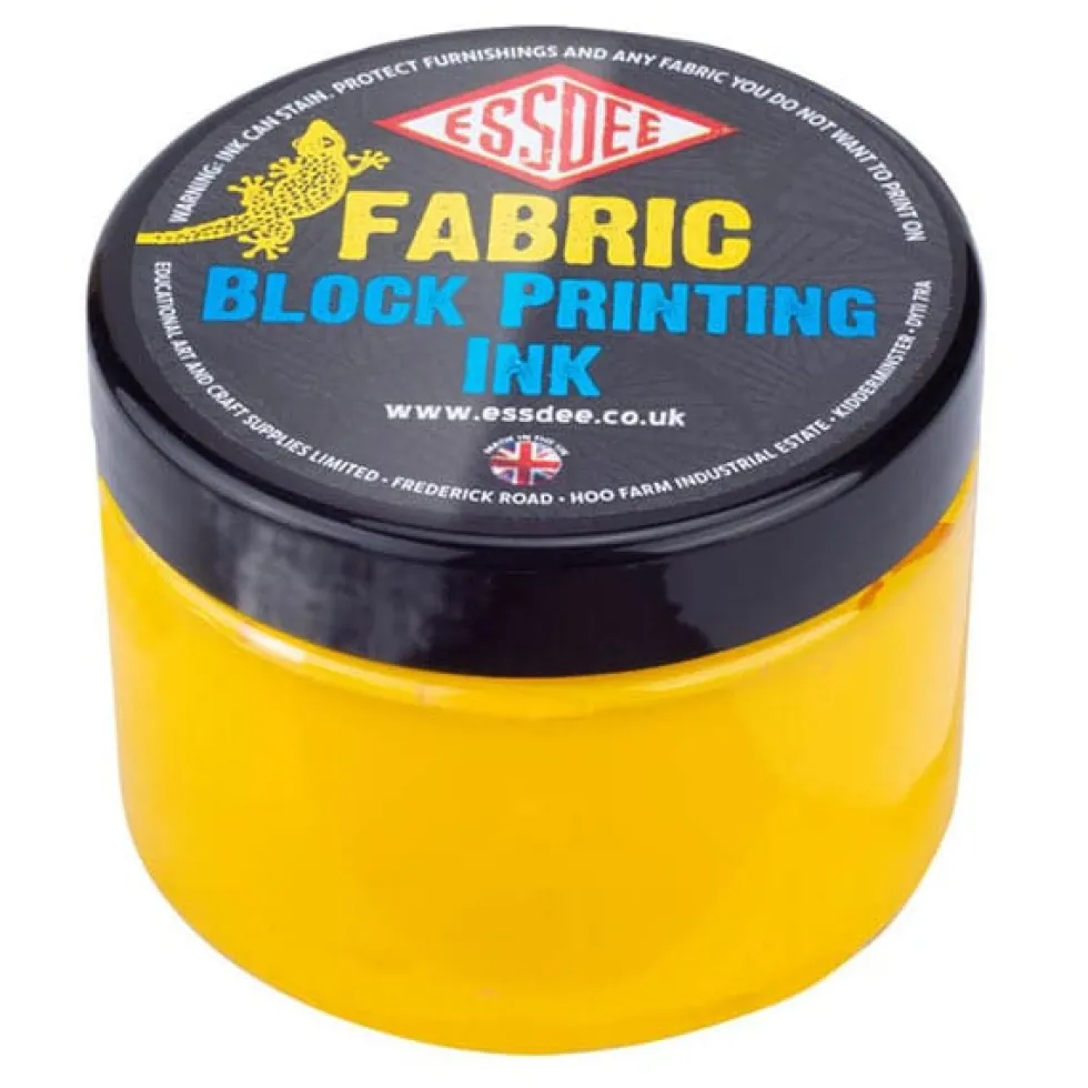 Farba, tusz do linorytu Fabric Block Printing Ink - Essdee - Yellow, 150 ml