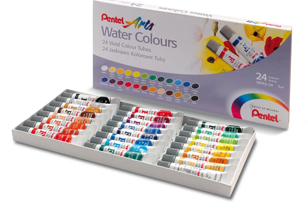 Farby akwarelowe w tubkach - Pentel - 12 x 5 ml