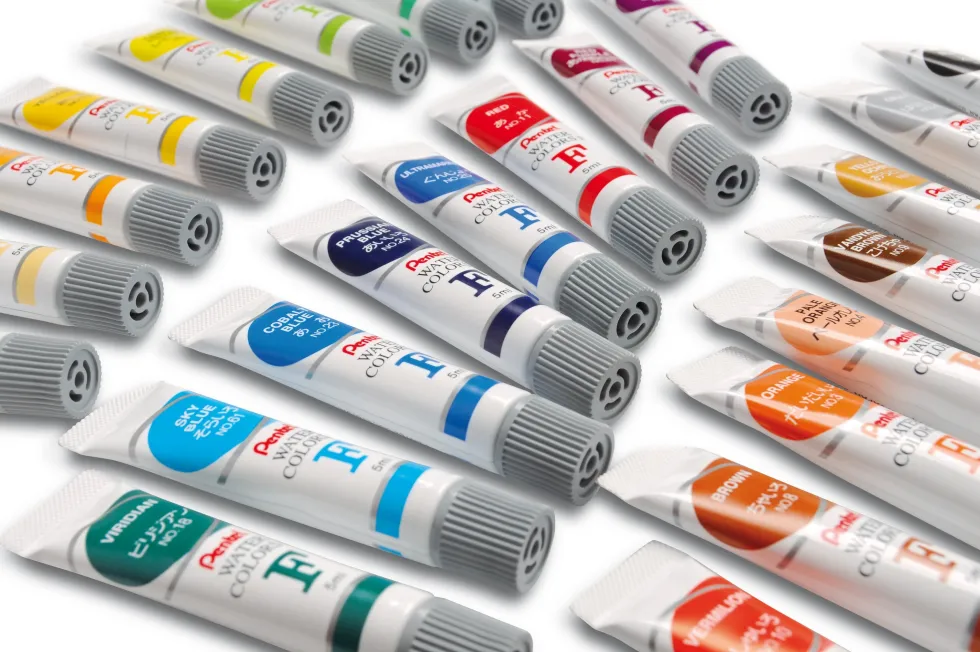 Farby akwarelowe w tubkach - Pentel - 12 x 5 ml
